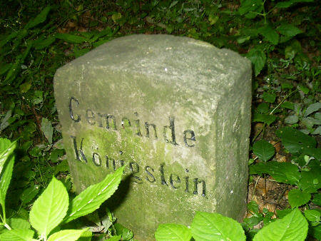  Grenzstein der Gemeinde Königstein - Wanderung von Prossen nach Königstein - Halbestadt königstein halbestadt prossen wanderung