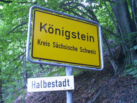  Ortseingang Königstein - Halbestadt wanderung königstein prossen