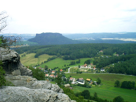 Pfaffenstein Hermannsblick Pfaffendorf Gohrisch Pfaffenstein - Hermannsblick auf Pfaffendorf und den Gohrisch 