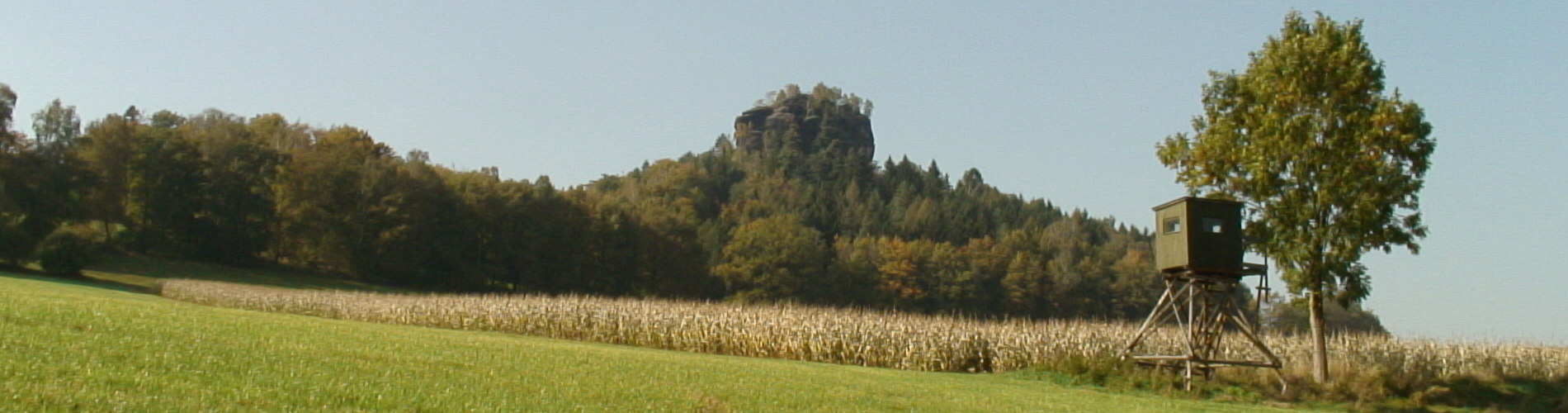 Der Zirkelstein im Spätherbst - Reinhardtsdorf-Schöna, Elbsandsteingebirge